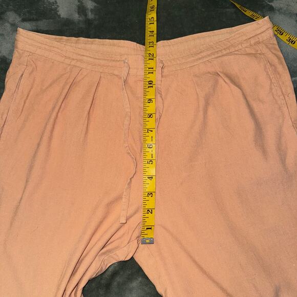 Bogari Studio Pant Womens Medium Orange 100% Silk Pockets Drawstring Long Sleeve - Picture 8 of 8